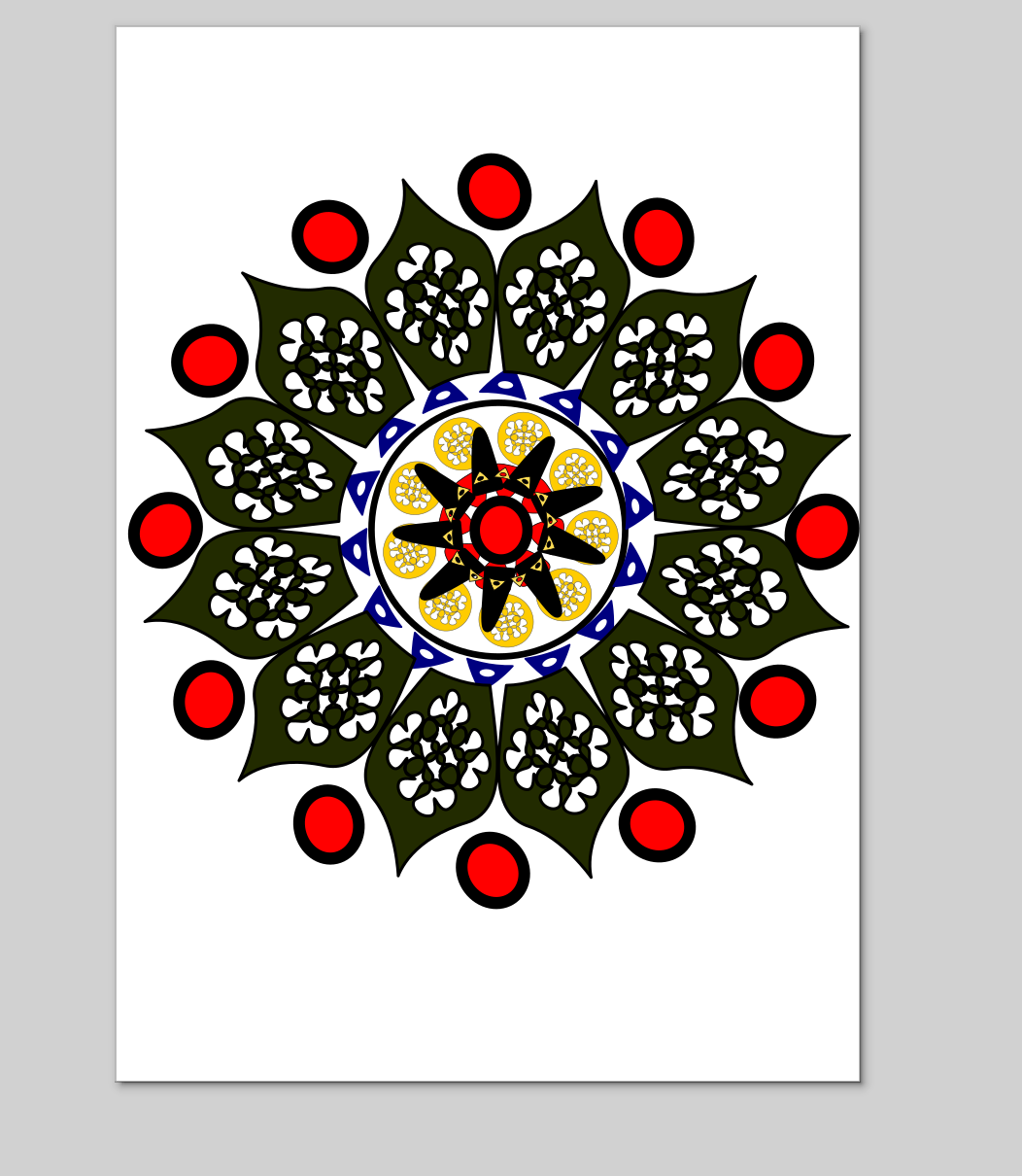 Zadanie domowe-kolorowa mandala