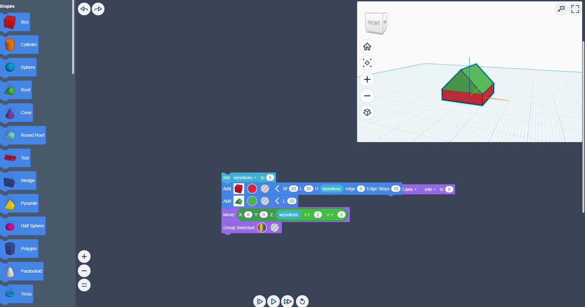 AD Modelowanie Parametryczne TinkerCad - Domek