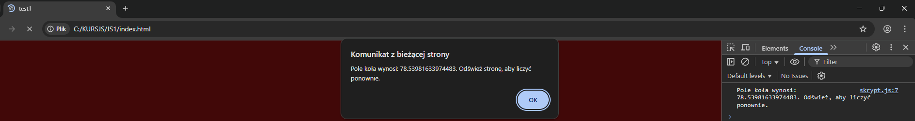 Pierwsze skrypty w JS