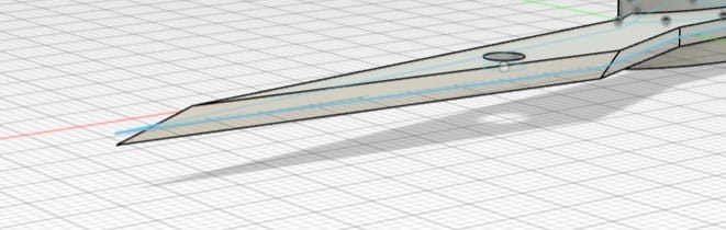 sharpened blade