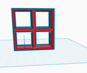 parametryczny kallax w Tinkercadzie