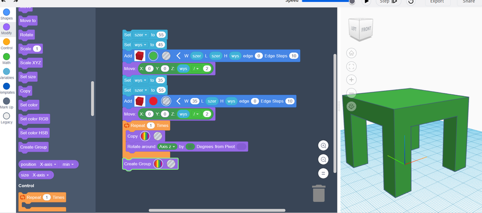 Codeblocks - Tinkercad