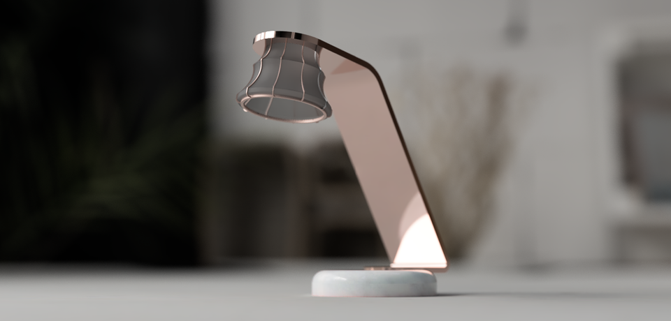 Praca domowa - projekt klosza do lampy - kurs 3D (27.08)