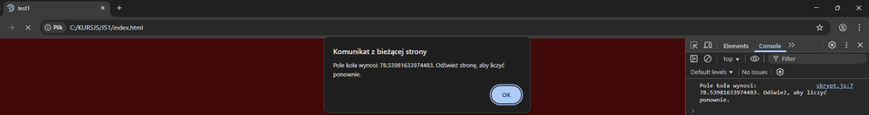 Pierwsze skrypty w JS