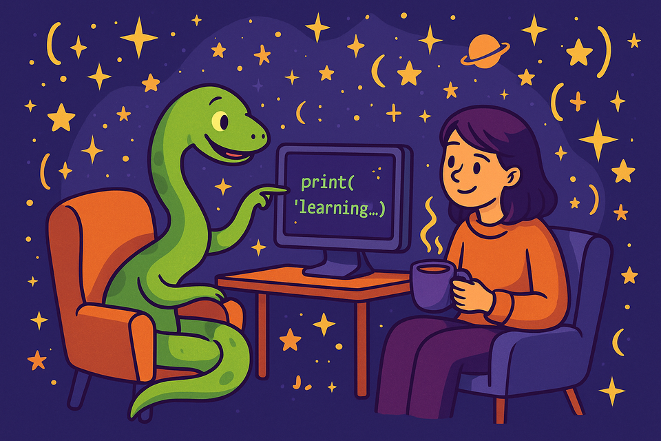 Python uczy Pythona – mój pierwszy projekt z humorem # Python